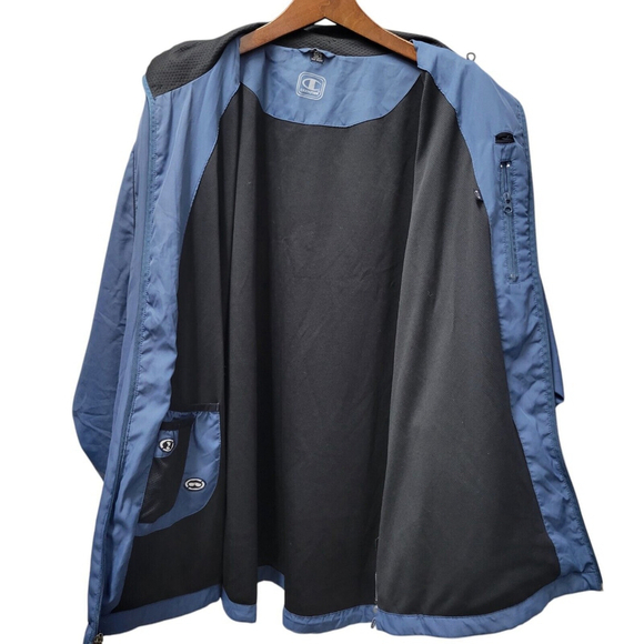 Champion Full-Zip Track Jacket Blue And Black Men’s Size XXL Excellent Condition - Picture 4 of 12